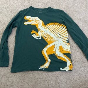 Dinosaur Graphic Kids Shirt - Green glow in the dark